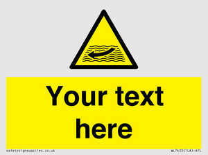 Custom Warning strong river flows